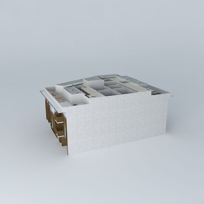 Building Salitre 2 apartments   Free 3D model_2