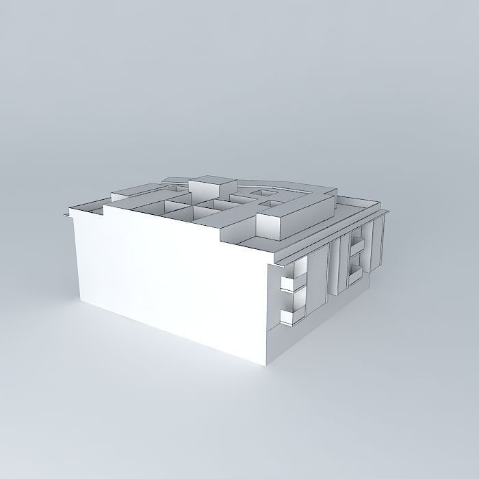 Building Salitre 2 apartments   Free 3D model_4