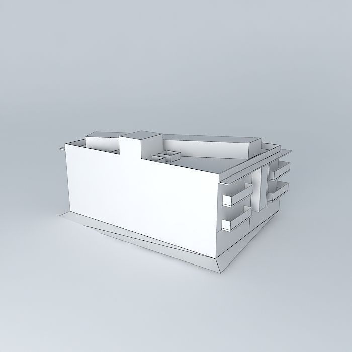 Building Salitre 4 apartaments Free 3D model_4