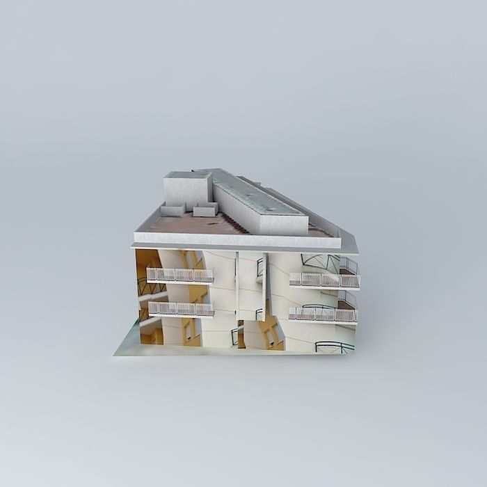 Building Salitre 4 apartaments Free 3D model_1
