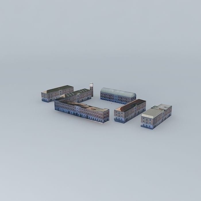 Artillery Barracks Free 3D model_2