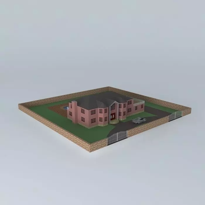 Brick Mansion Free 3D model_0