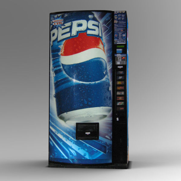 Pepsi Vending Machine Low-poly 3D model_5