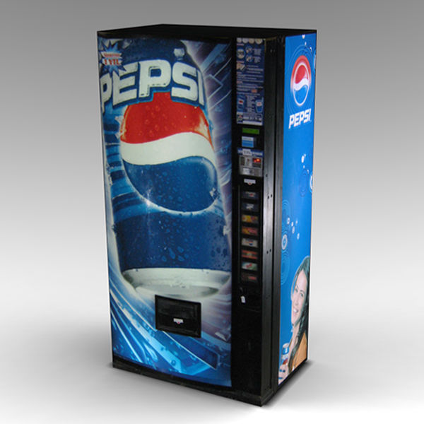 Pepsi Vending Machine Low-poly 3D model_7
