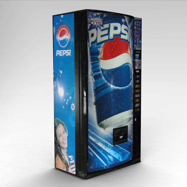 Pepsi Vending Machine Low-poly 3D model_2
