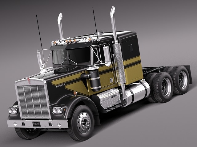 Kenworth W900 1974 Smokey And The Bandit 3D Model MAX OBJ ...