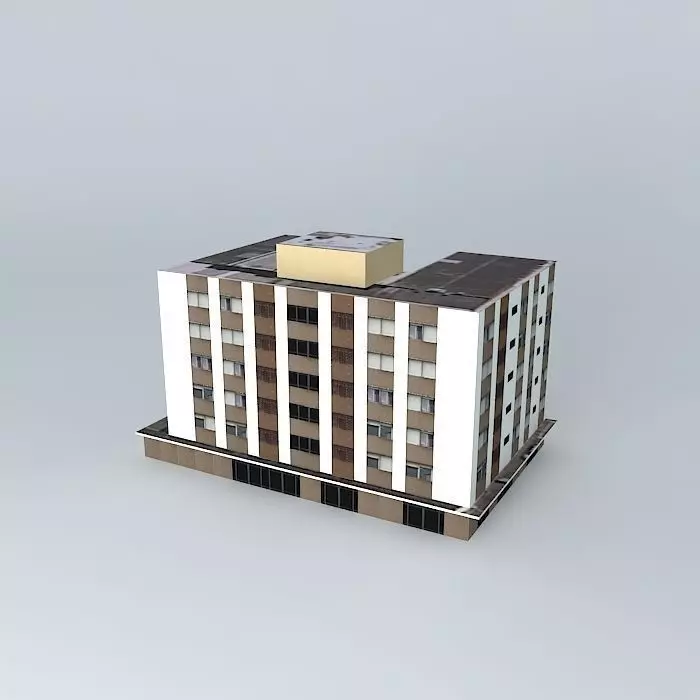 Residential building Porto Alegre 01 Free 3D model