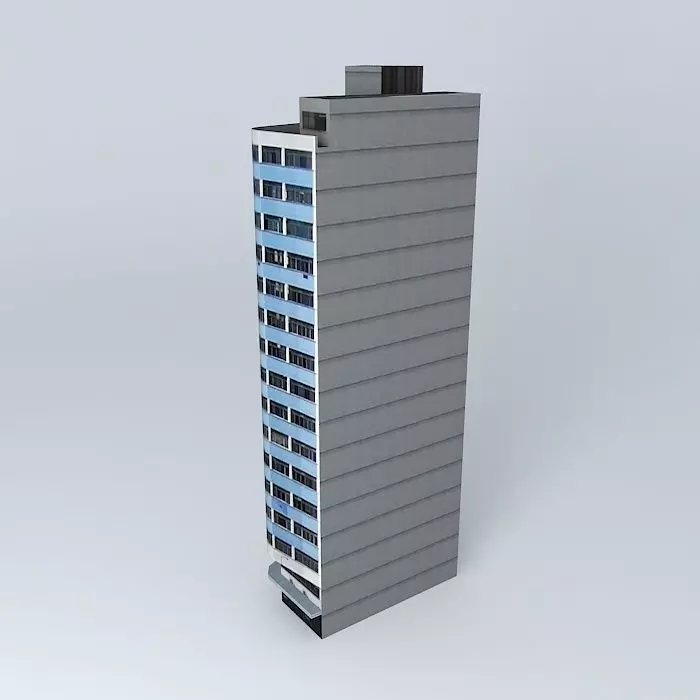 Royalty building Free 3D model_0