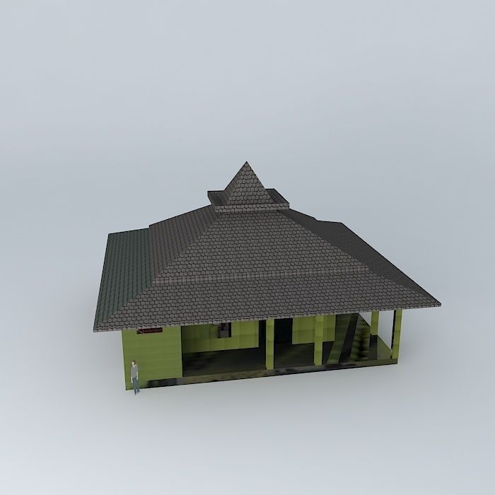 musholla FMIPA Free 3D model_2