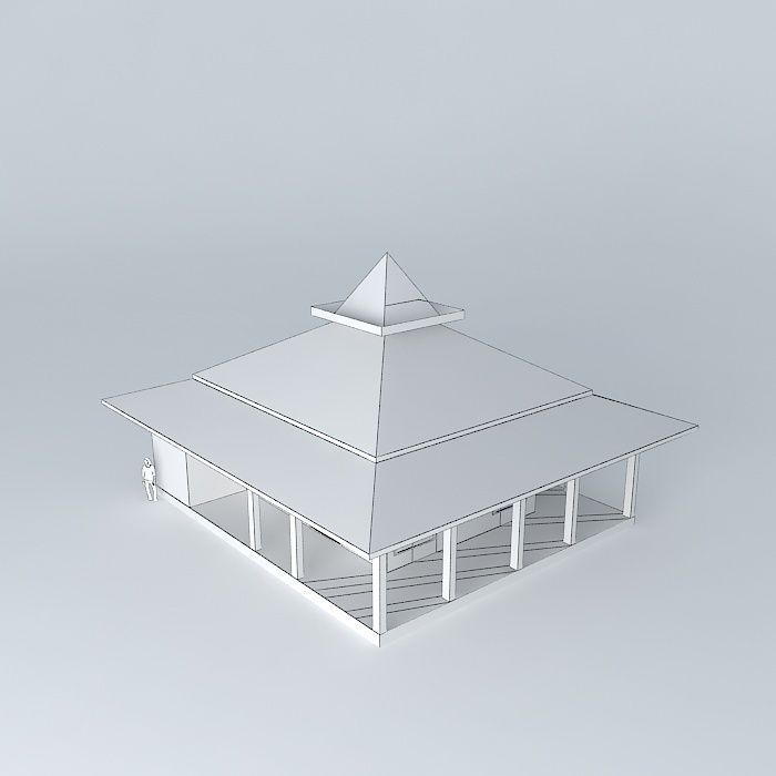 musholla FMIPA Free 3D model_4