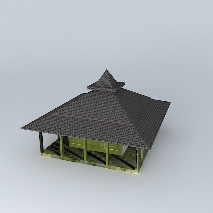 musholla FMIPA Free 3D model_1