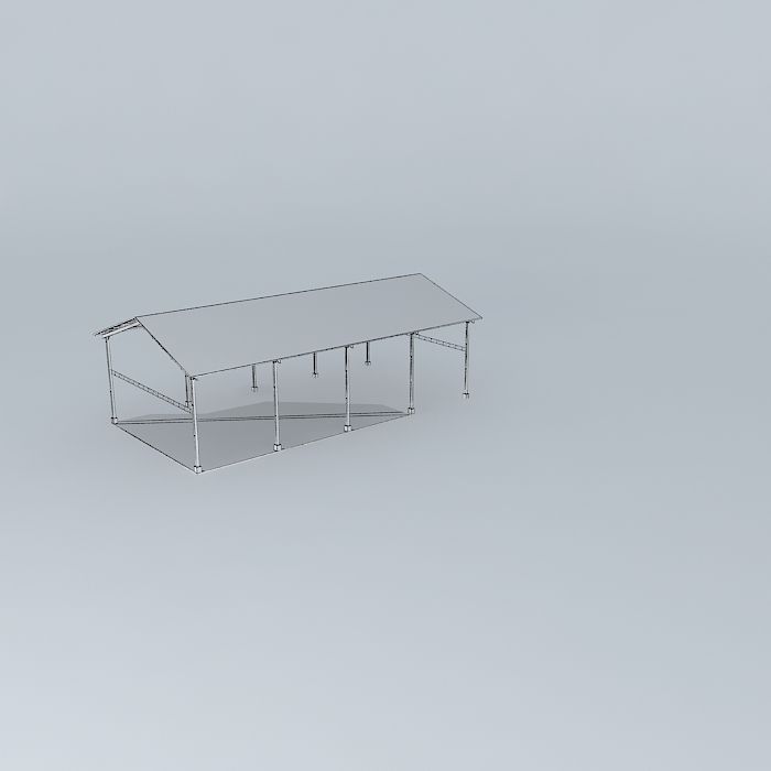 Faculty multipurpose building Free 3D model_4