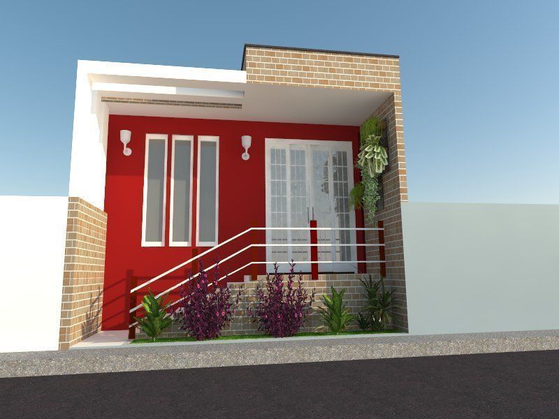 Projeto Fachada Casa Residencial 3D model_4