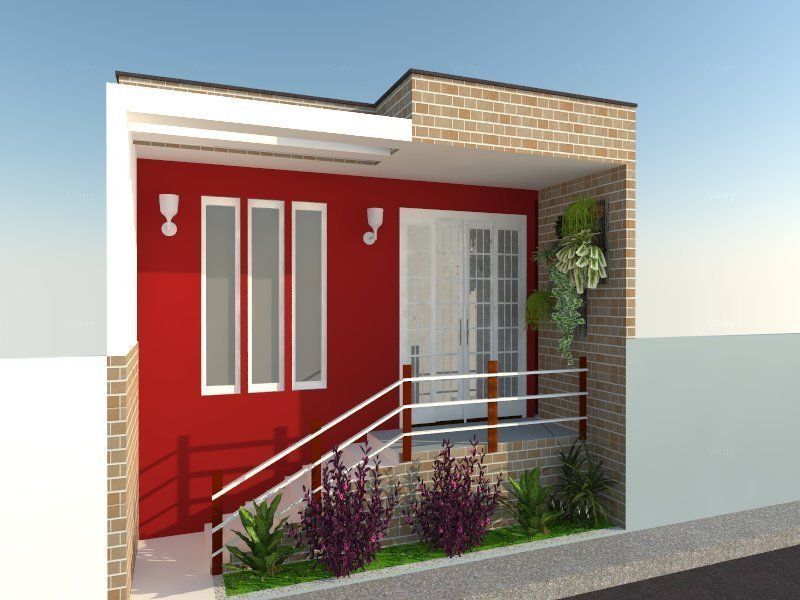 Projeto Fachada Casa Residencial 3D model_2