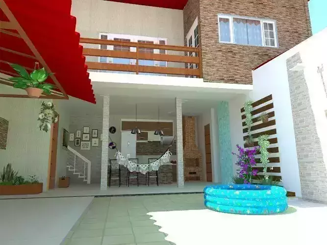 Projeto Edicula Casa nos Fundos 3D model