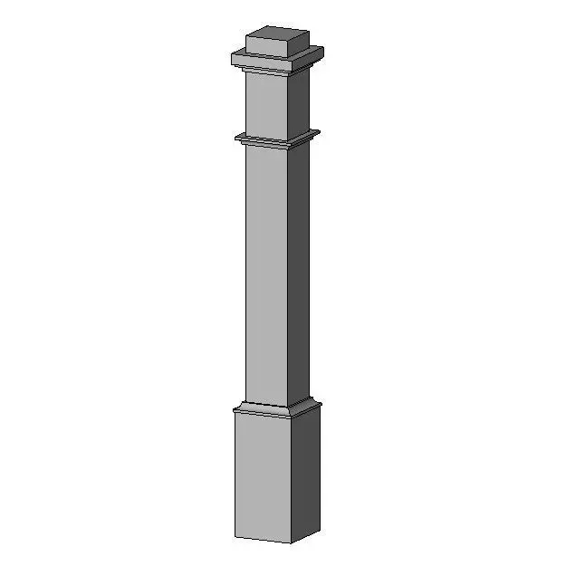 M Post - Newel Free 3D model