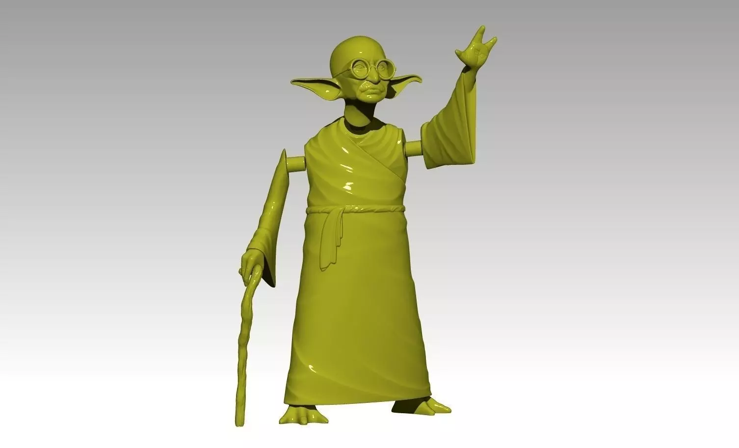 YoGandhi articulating 3D print model