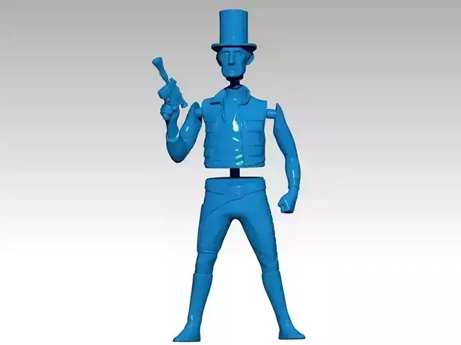AbeSolo articulating 3D print model