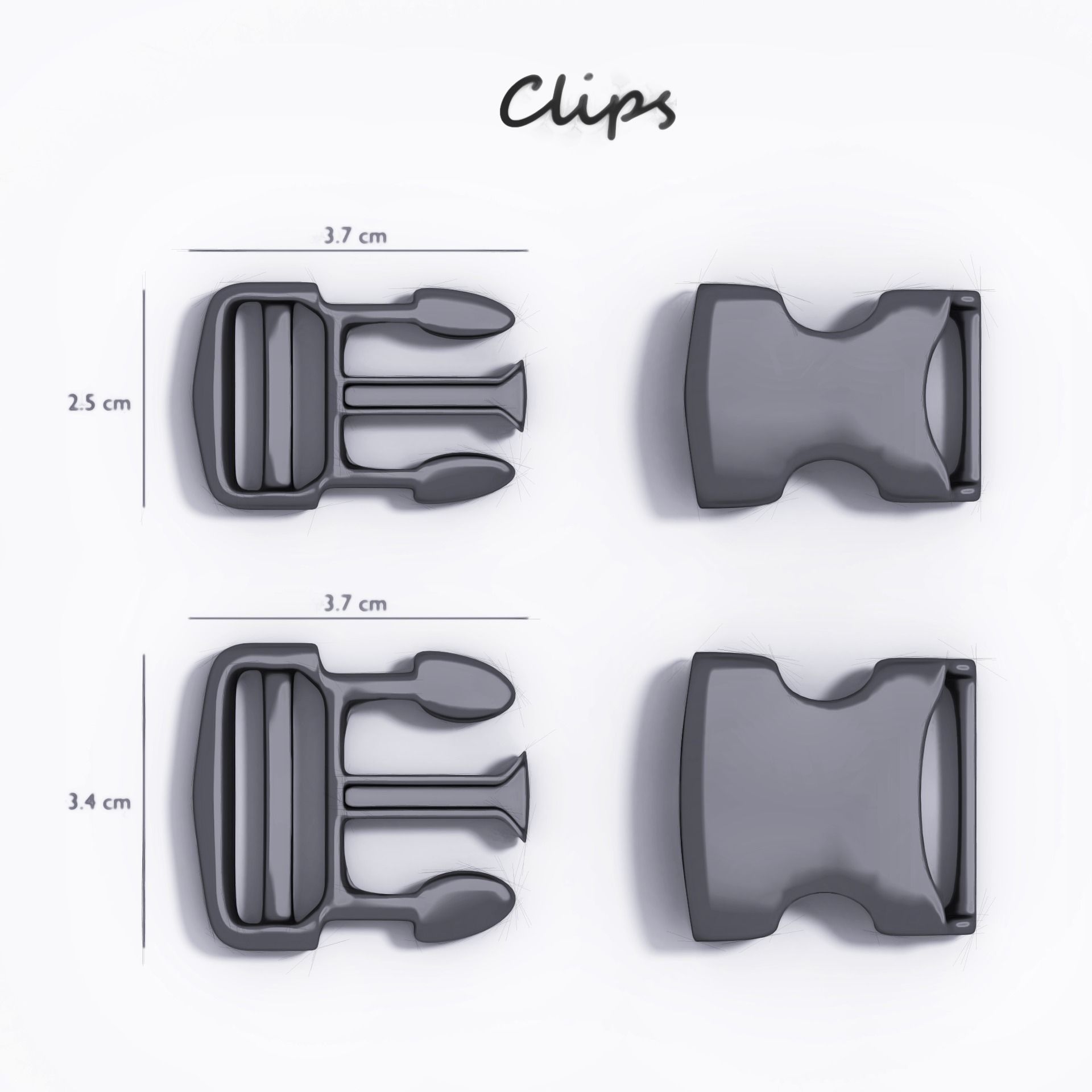 Buckle clips free 3D Model 3D printable stl blend CGTrader com Buckle clips free 3D Model 3D printable stl blend CGTrader com