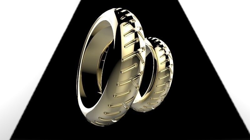 Wedding Ring o103 3D print model_6