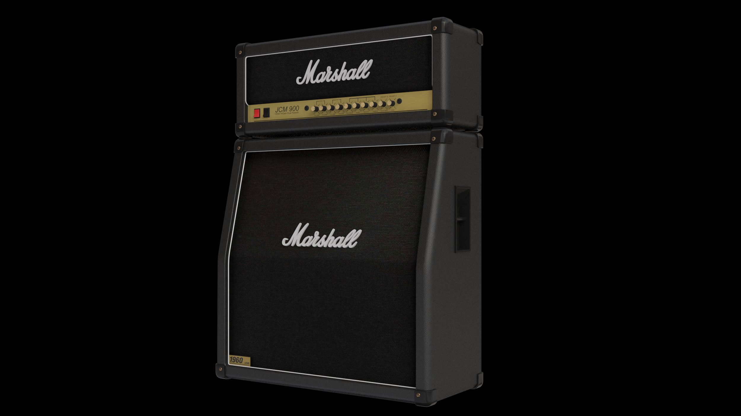 4 Guitars - Gibson Les Paul Stratocaster Telecaster Ibanez 3D model_10