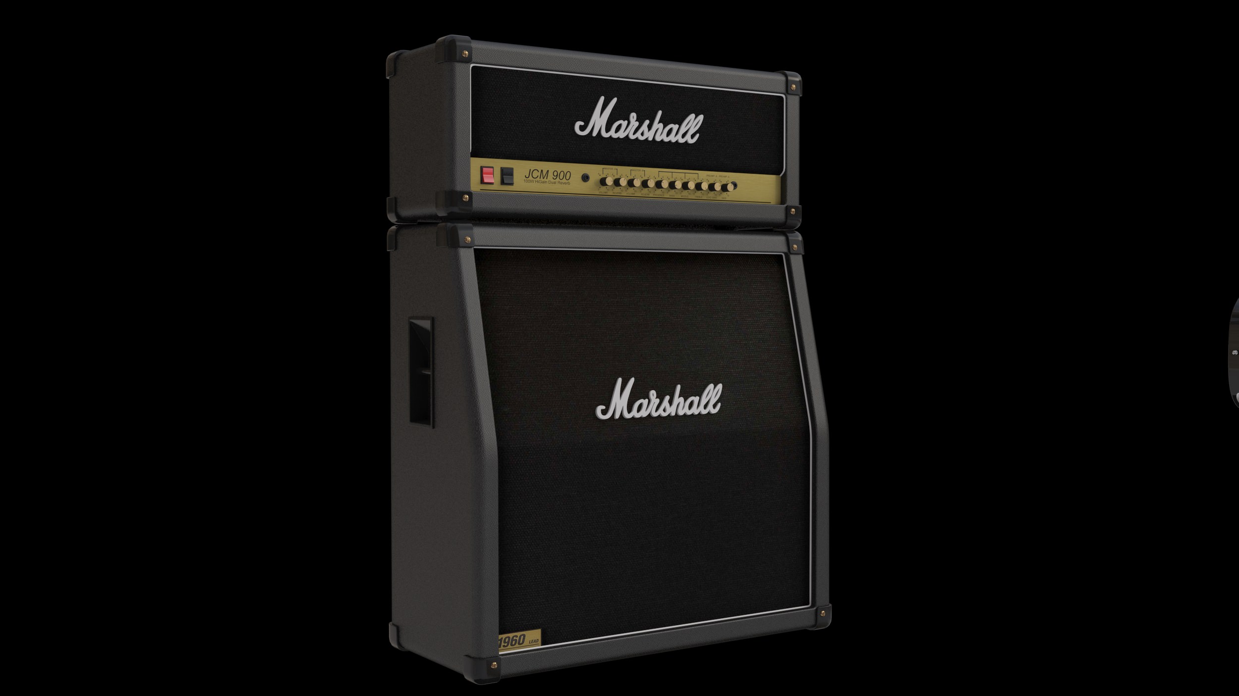 4 Guitars - Gibson Les Paul Stratocaster Telecaster Ibanez 3D model_11