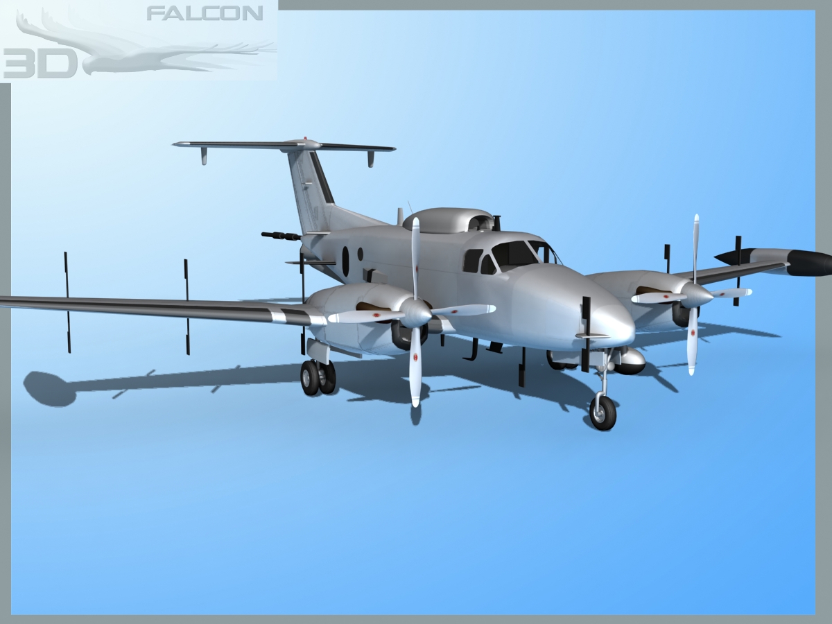 RC-12P Guardrail US Army 3D model_4