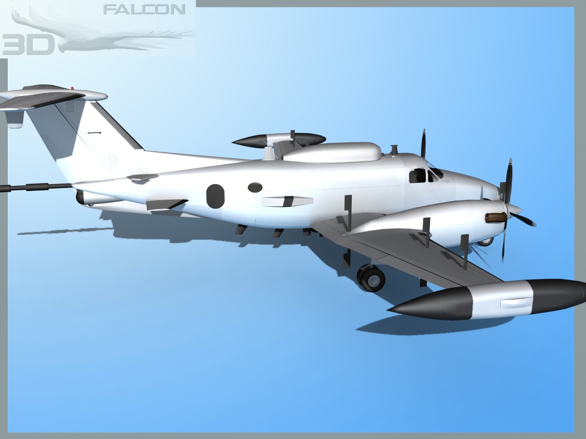 RC-12P Guardrail US Army 3D model_5