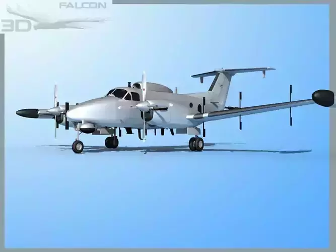 RC-12P Guardrail US Army 3D model