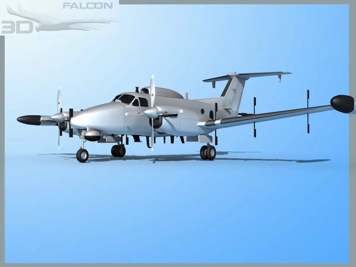 RC-12P Guardrail US Army 3D model_0