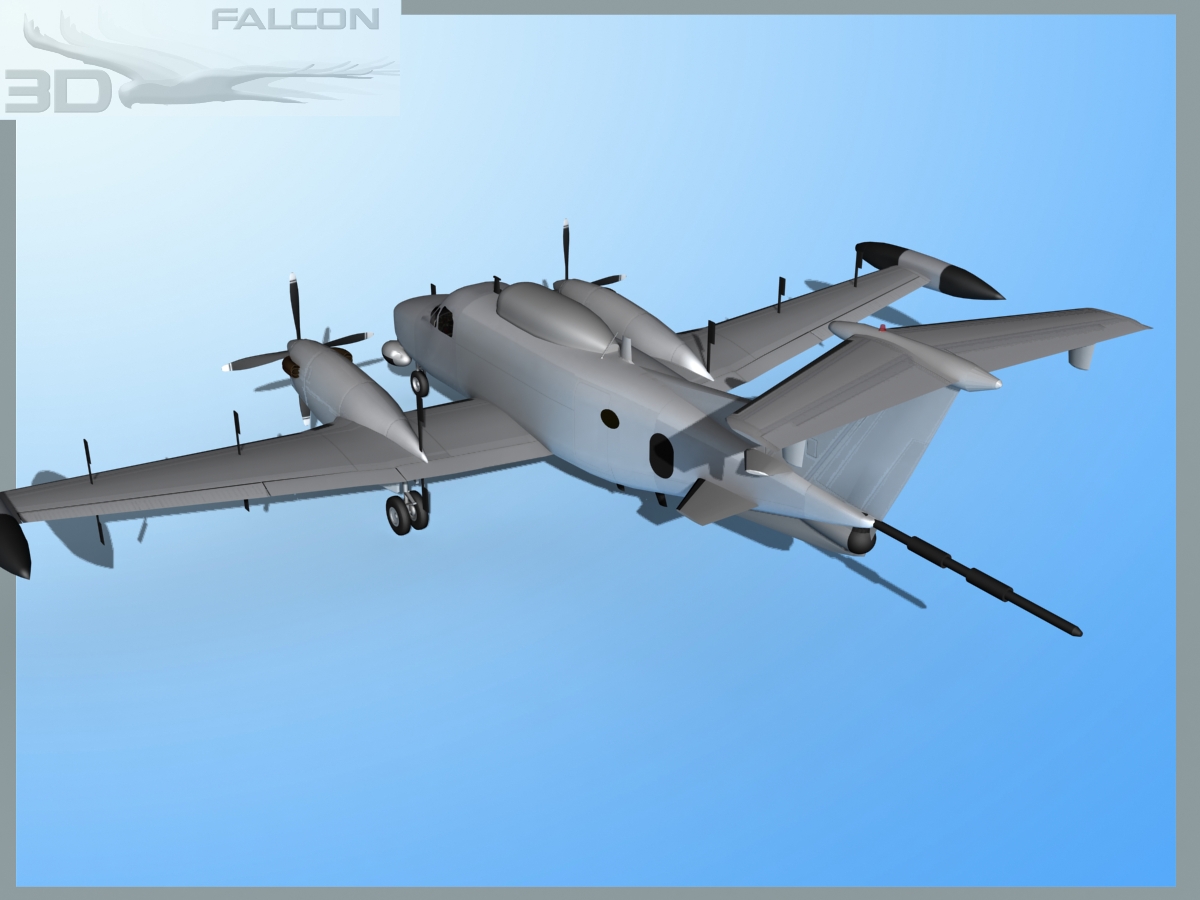 RC-12P Guardrail US Army 3D model_8