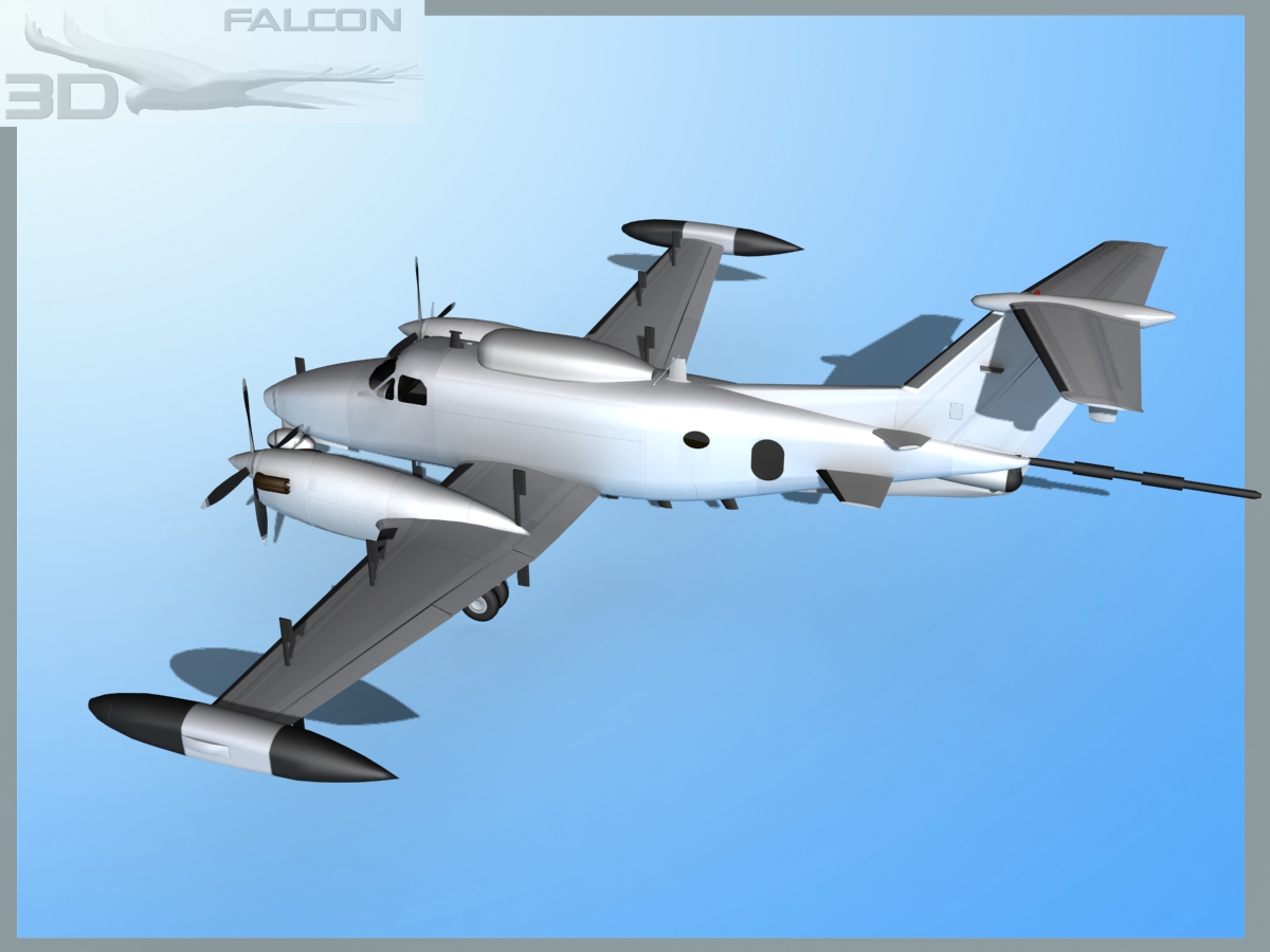 RC-12P Guardrail US Army 3D model_9