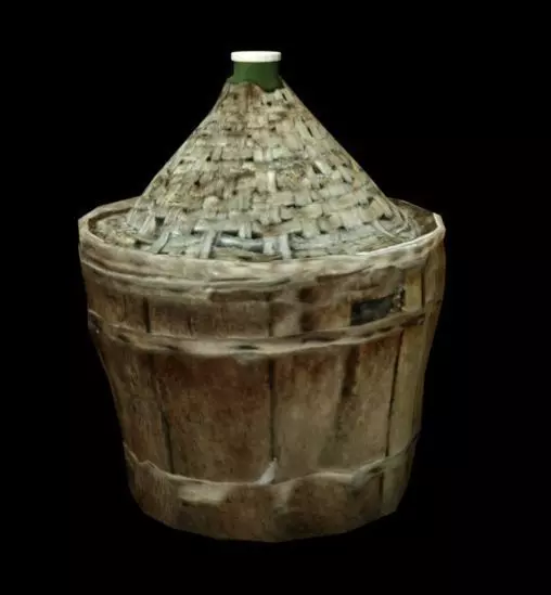 demijohn wine Low-poly 3D model