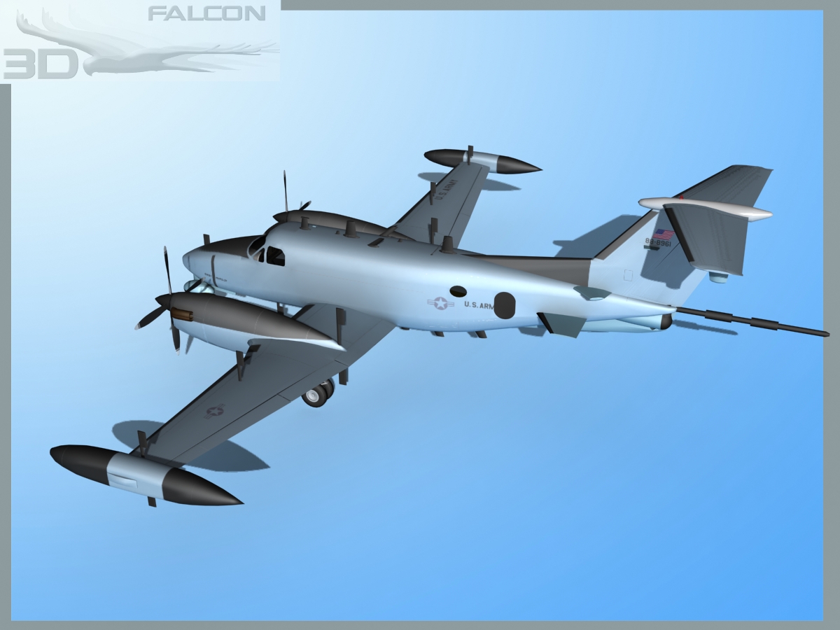 RC-12P Guardrail 3 US Army 3D model_9