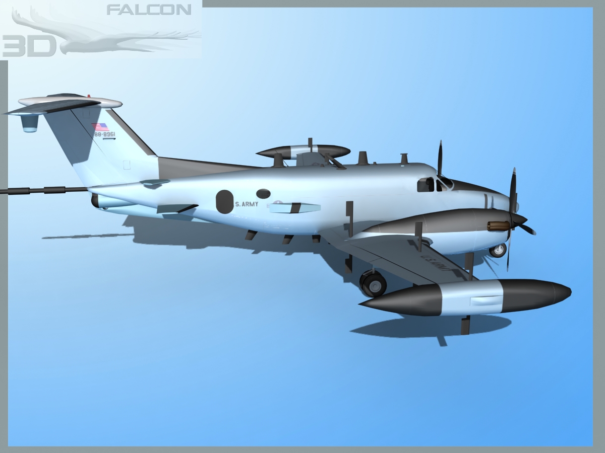 RC-12P Guardrail 3 US Army 3D model_6