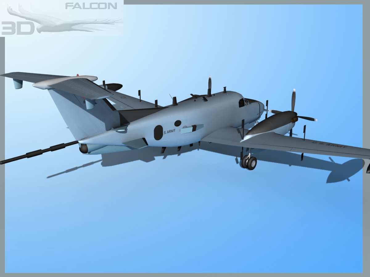 RC-12P Guardrail 3 US Army 3D model_4