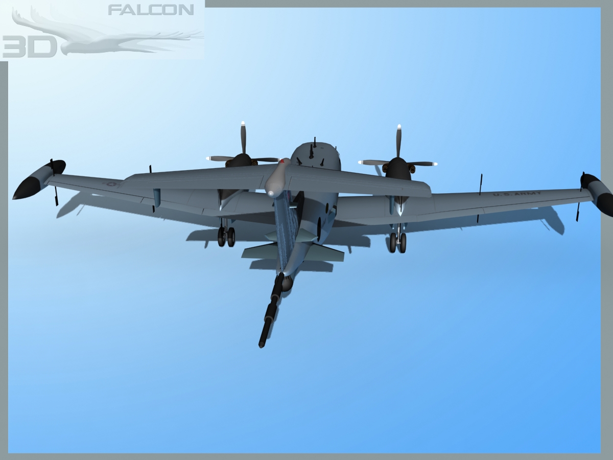 RC-12P Guardrail 3 US Army 3D model_5