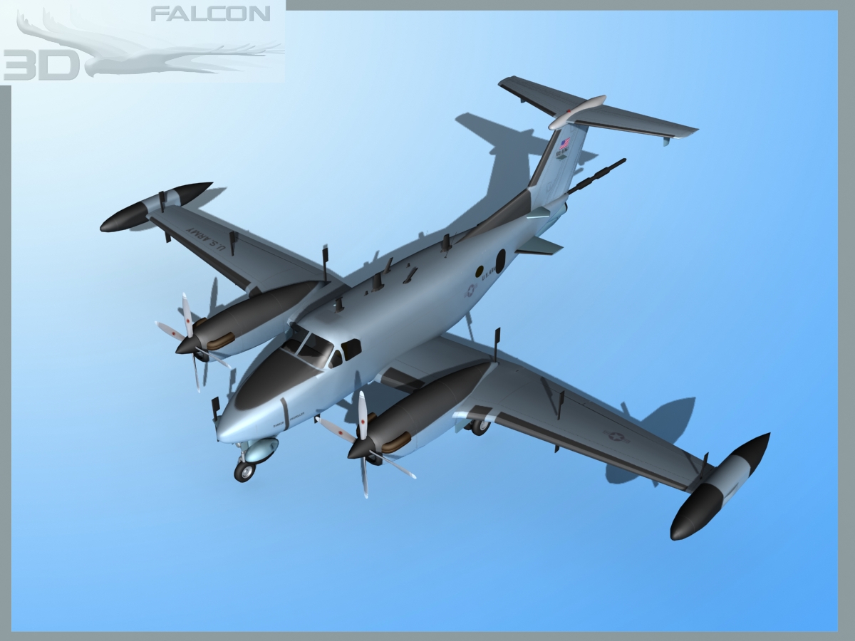 RC-12P Guardrail 3 US Army 3D model_10