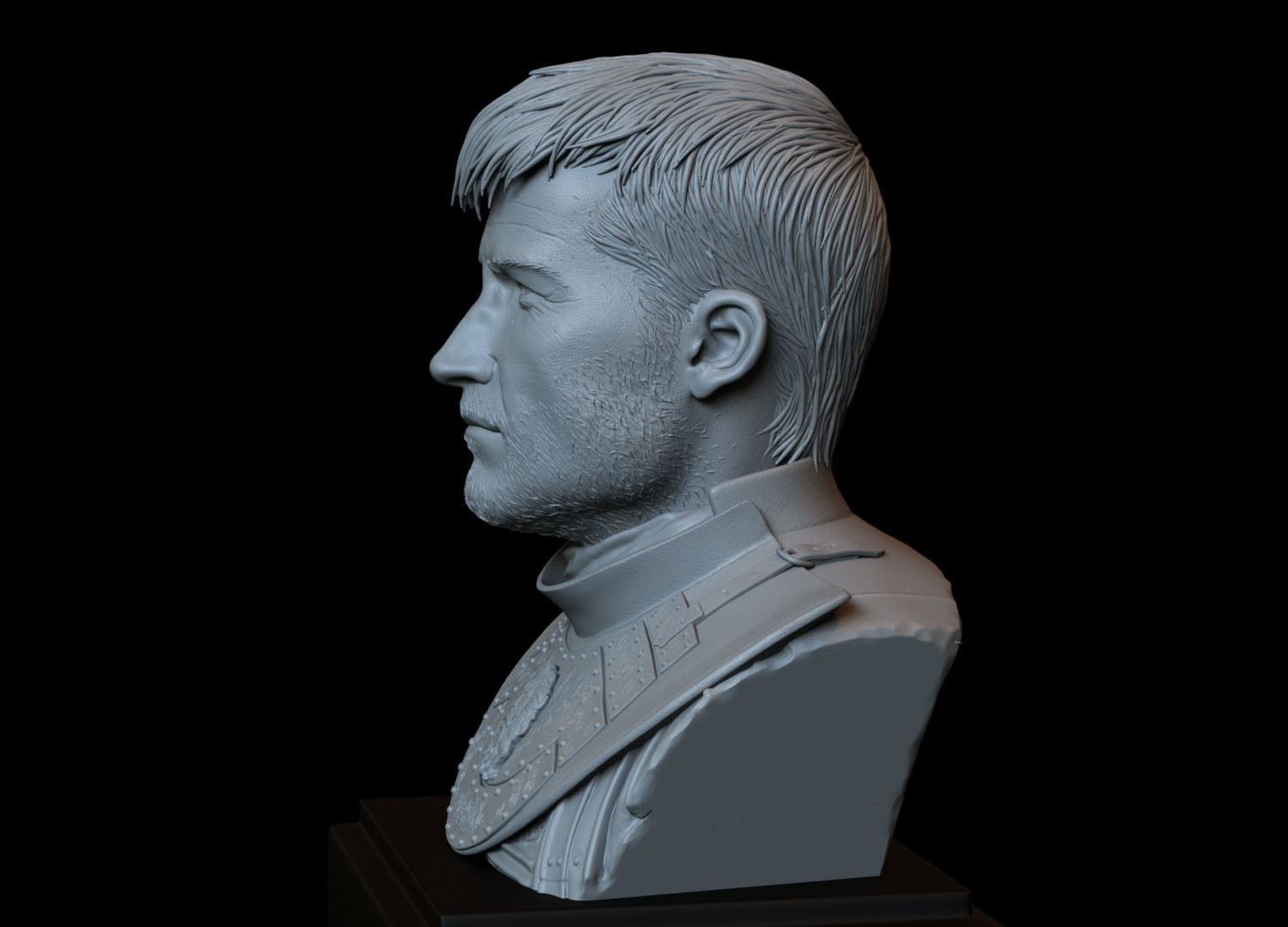 Jaime Lannister from Game of Thrones  bust  200mm 3D print model_4
