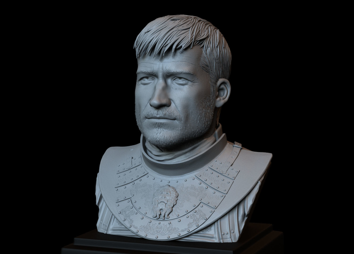 Jaime Lannister from Game of Thrones  bust  200mm 3D print model_3