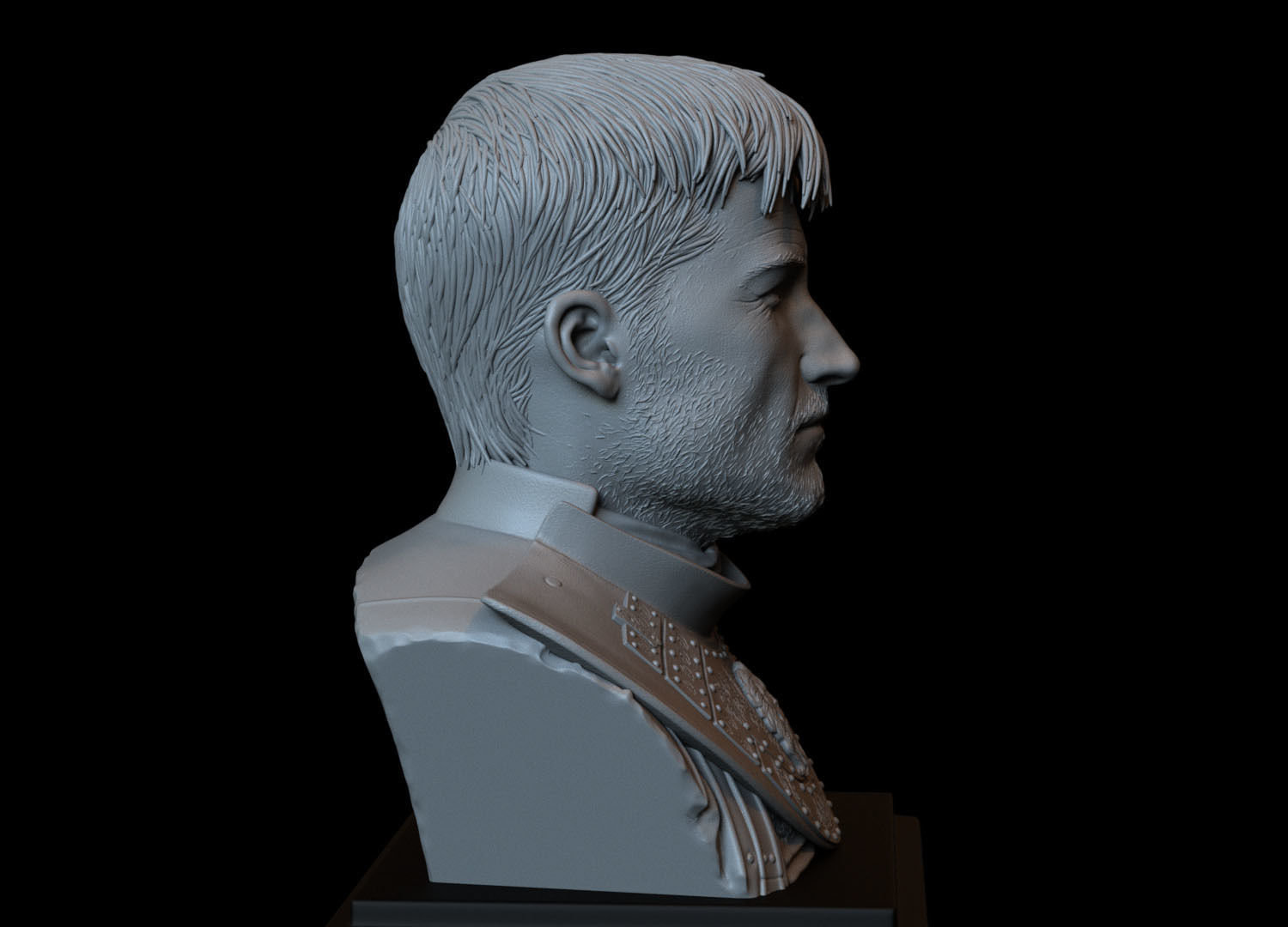 Jaime Lannister from Game of Thrones  bust  200mm 3D print model_6