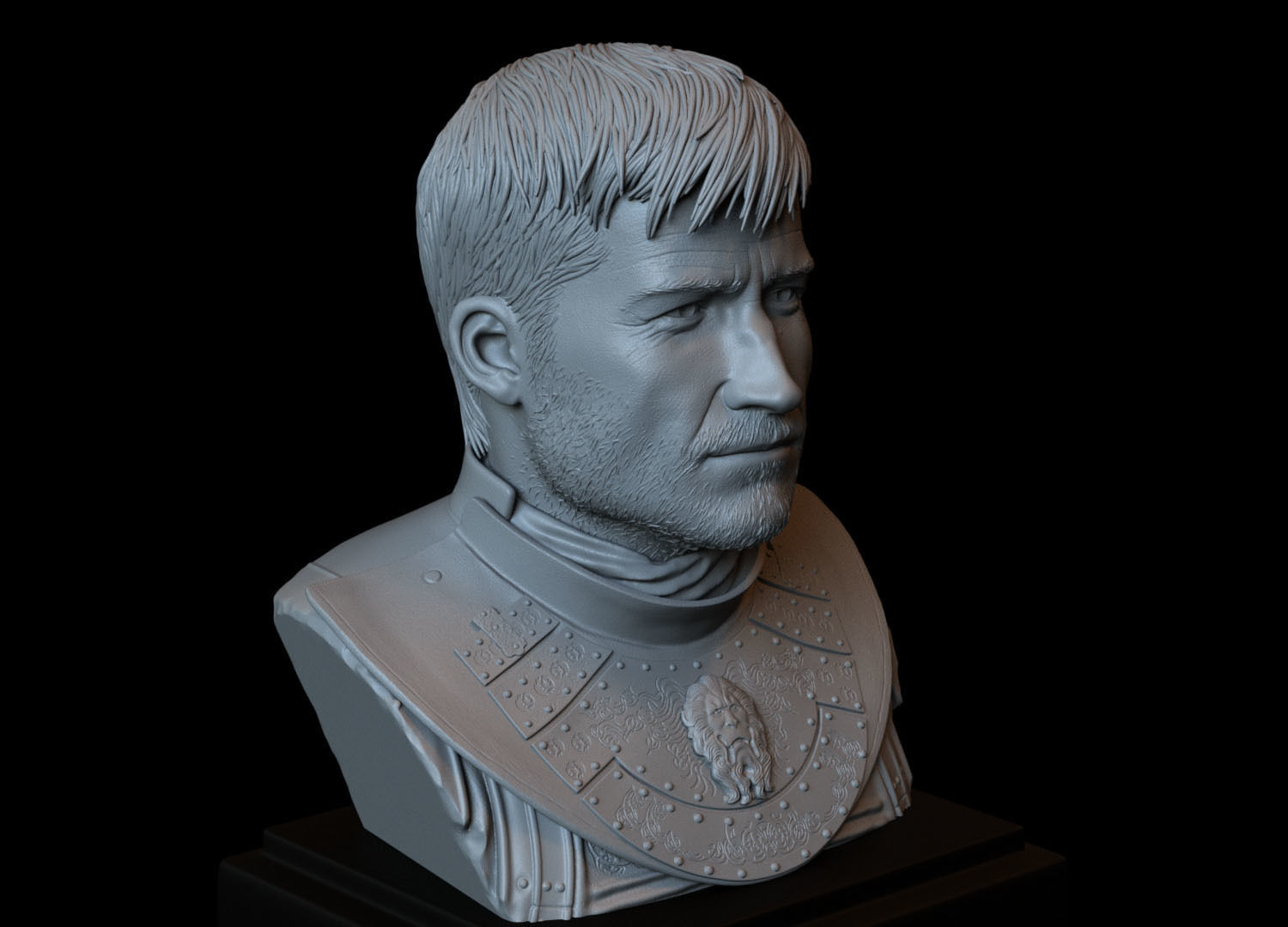 Jaime Lannister from Game of Thrones  bust  200mm 3D print model_7