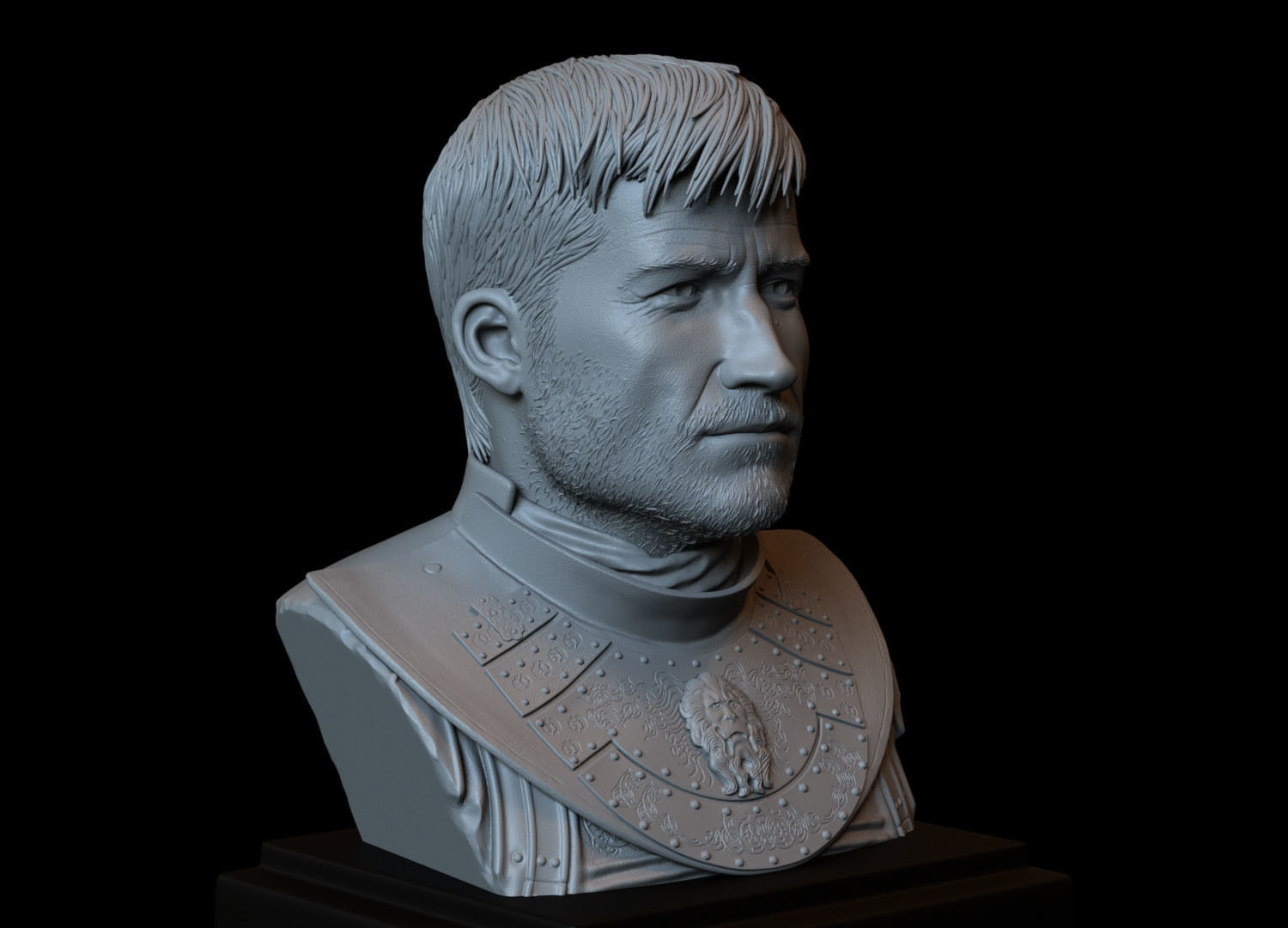 Jaime Lannister from Game of Thrones  bust  200mm 3D print model_1