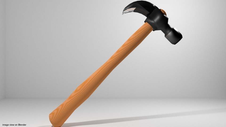 Civil Tool - Claw Hammer 3D model_1