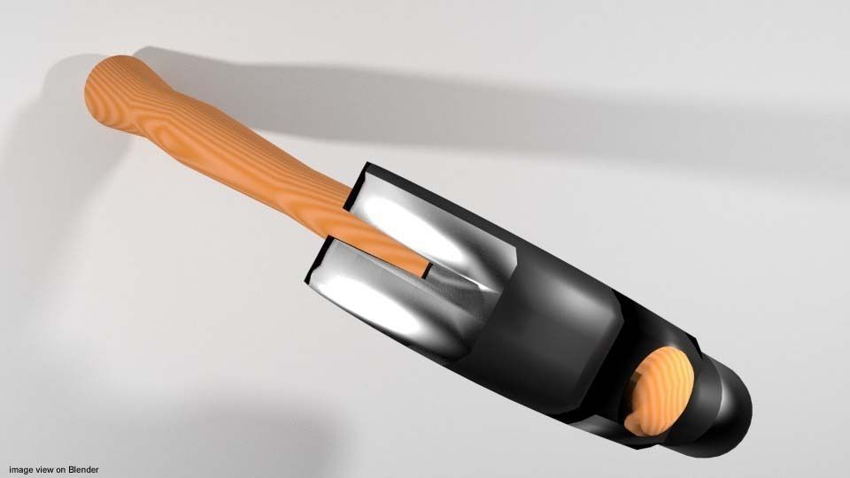 Civil Tool - Claw Hammer 3D model_2