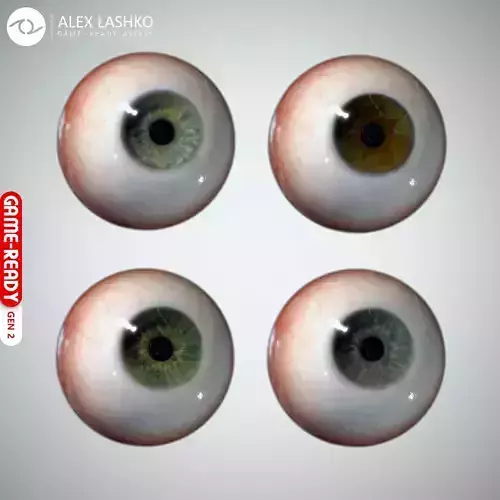 Eyeball Low-poly 3D model