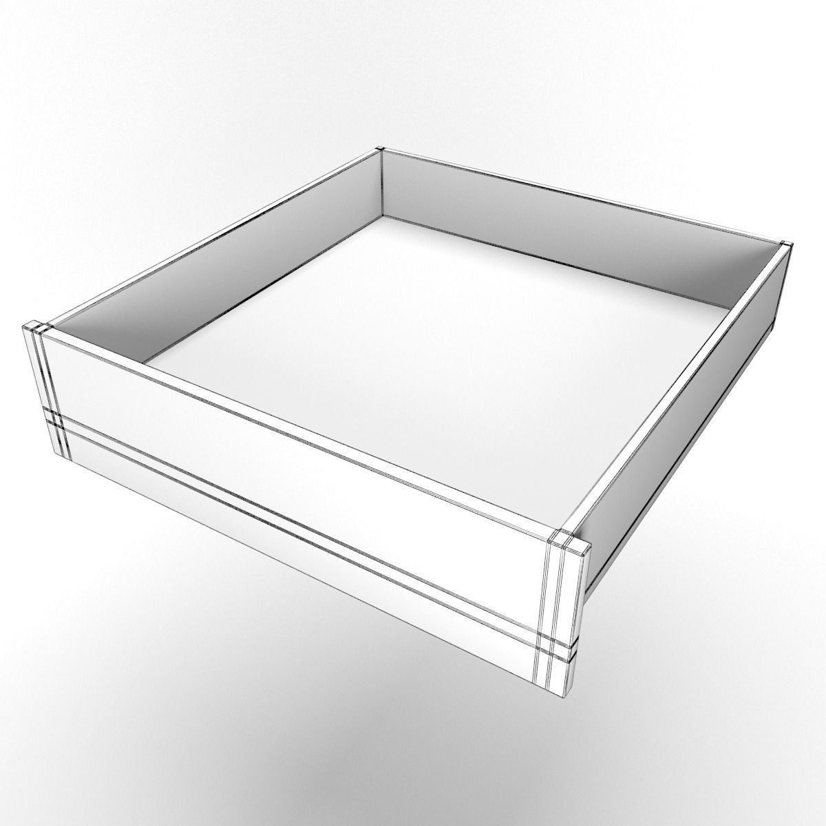 Lark sidetable Low-poly 3D model_10