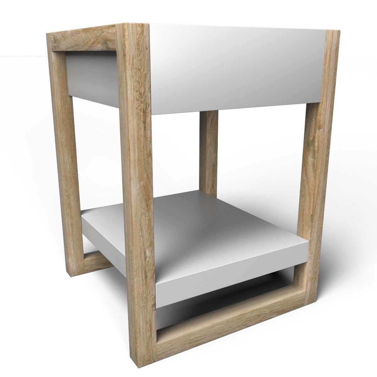 Lark sidetable Low-poly 3D model_3