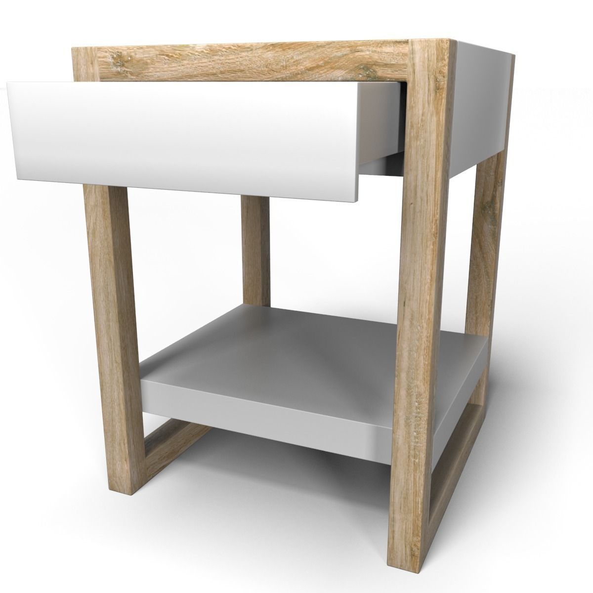 Lark sidetable Low-poly 3D model_1