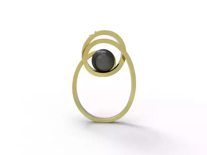 Ring with pearl 